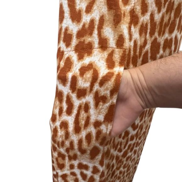 Denim & Co Tan Giraffe Animal Print Maxi Dress with Pockets Casual Size Medium - Picture 3 of 7